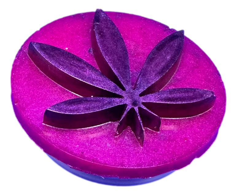 Violet Pot Leaf on Magenta Phone Grip