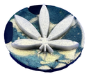 Camo-coloured Pot Leaf Phone Grip