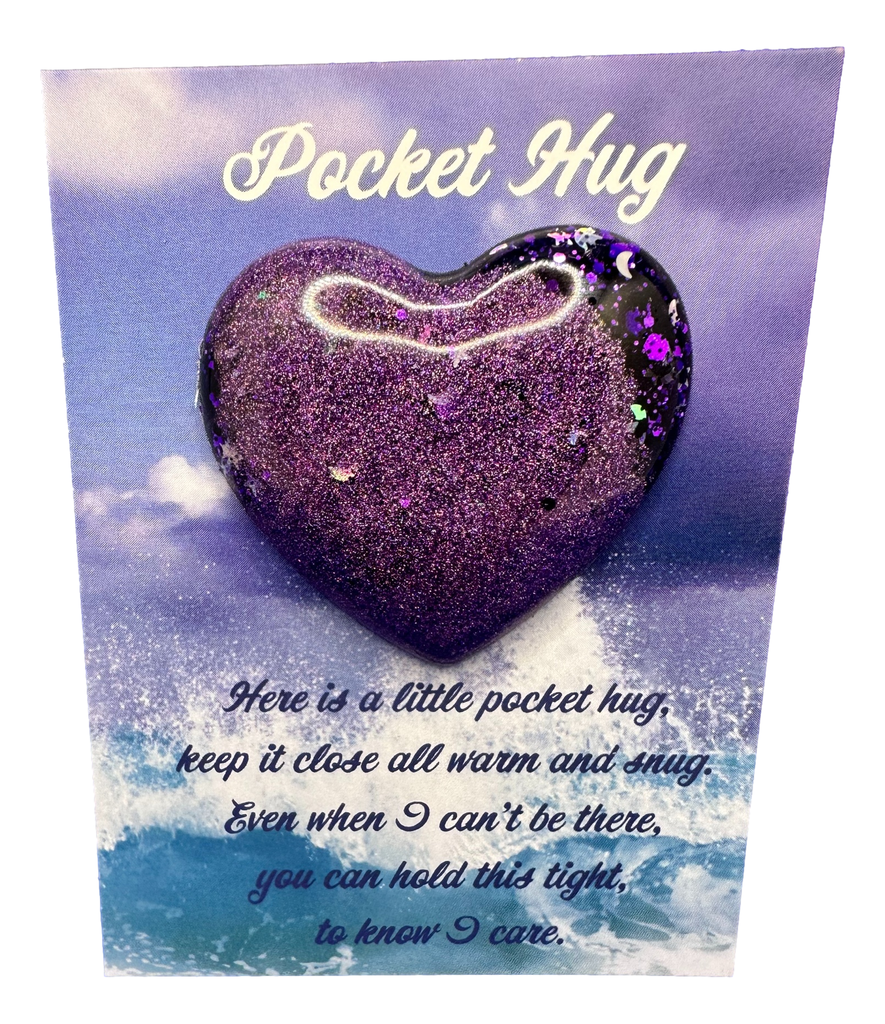 Mystical Purple Pocket Hug Heart