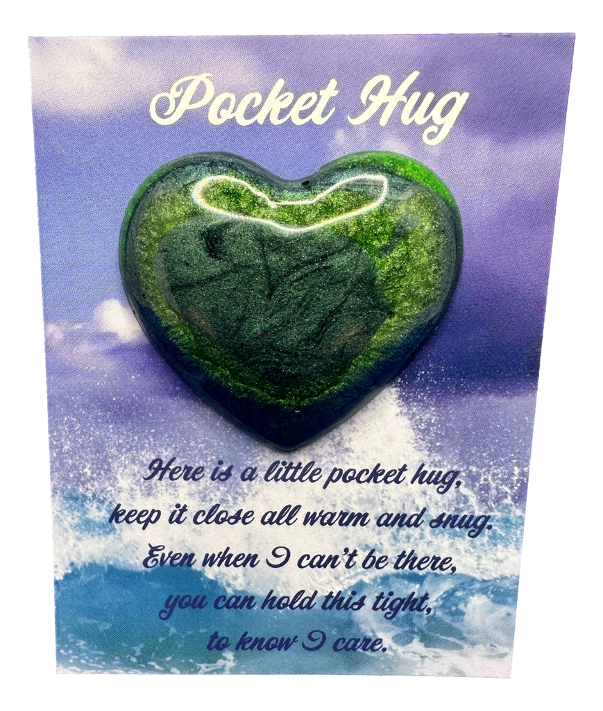Two Greens Pocket Hug Heart