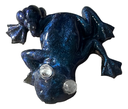 Gorgeous Rich Blue Frog with Google Eyes
