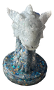 Two-tone Resin Dragon's Head in Blues
