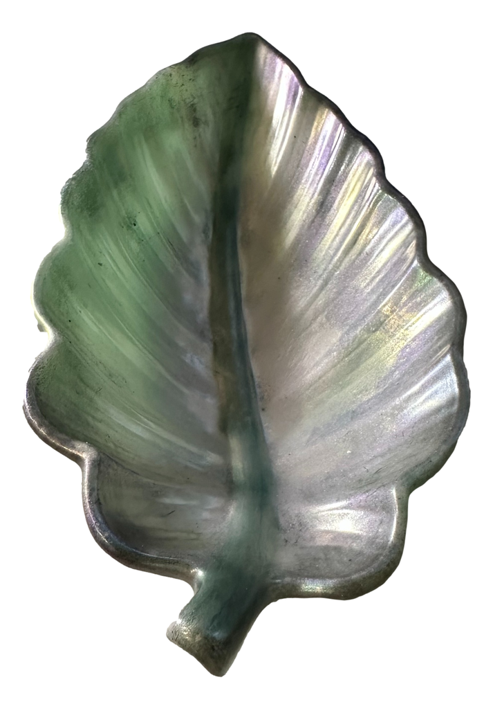 Soft Greens Resin Leaf Dish