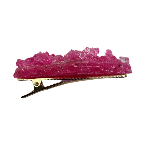 Pink "Gem" Stone Hair Clip