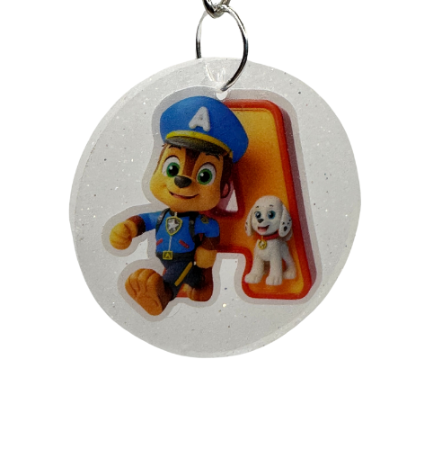 Rainbow Paw Pal Initial Keychain