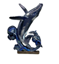 LiquidLeap Whale Resin Wall Art