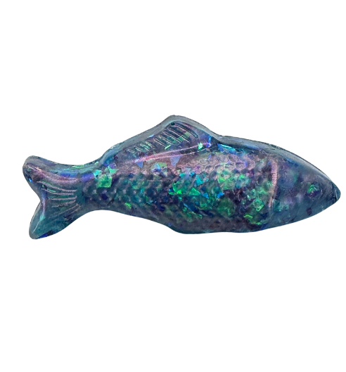 Blue Iridescent Fish Hair Clip