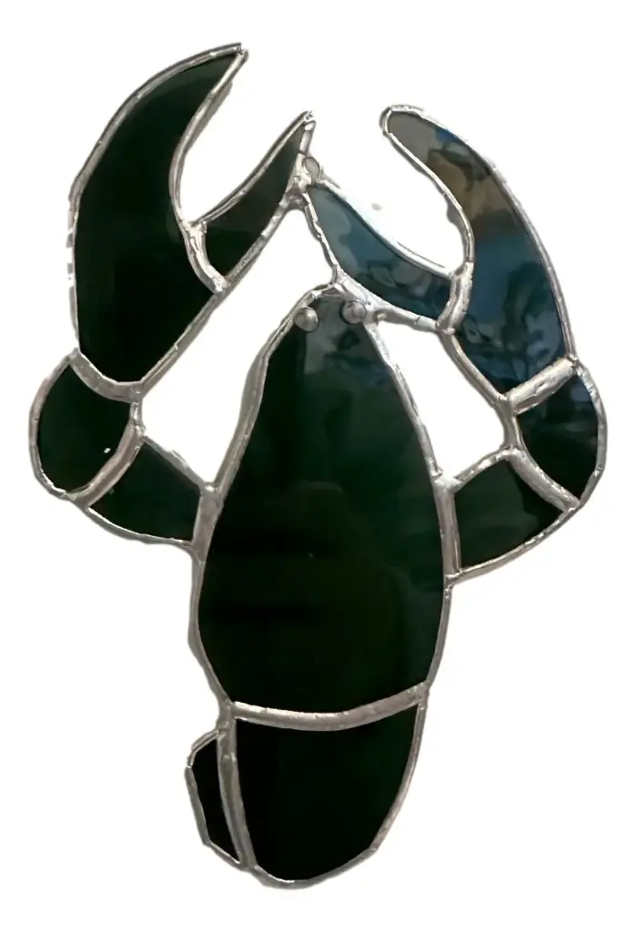 Green Lobster Stained Glass