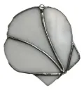 White Scallop Shell Stained Glass