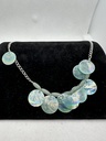 Green Iridescent Disc Necklace