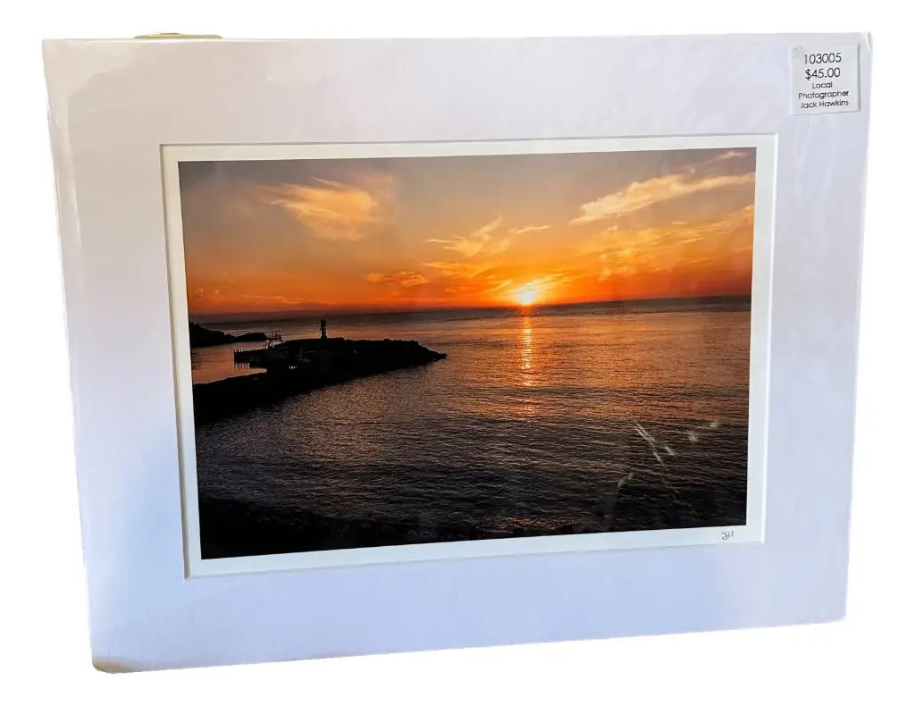 "Sundown Over Trout Cove" Hand-matted Photograph     11"x14"