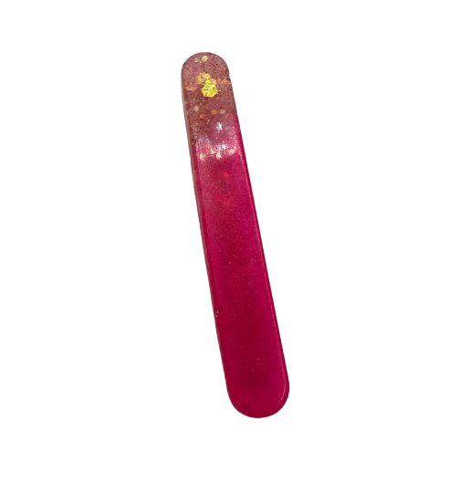 Simple Long Oval Pink Hair Clip 
