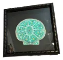 Hand Painted Scallop Shell Framed