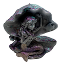 Purple & Teal Mermaid in a Shell Resin 