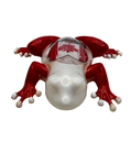 Oh Canada Red & White Resin Frog 