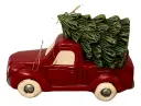Ceramic Red Christmas Truck 