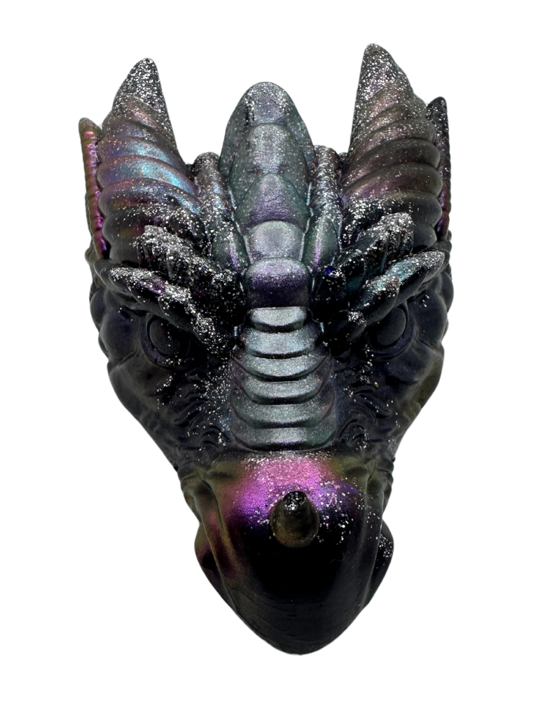 Glittering Glare Dragoness - Resin Dragon Head