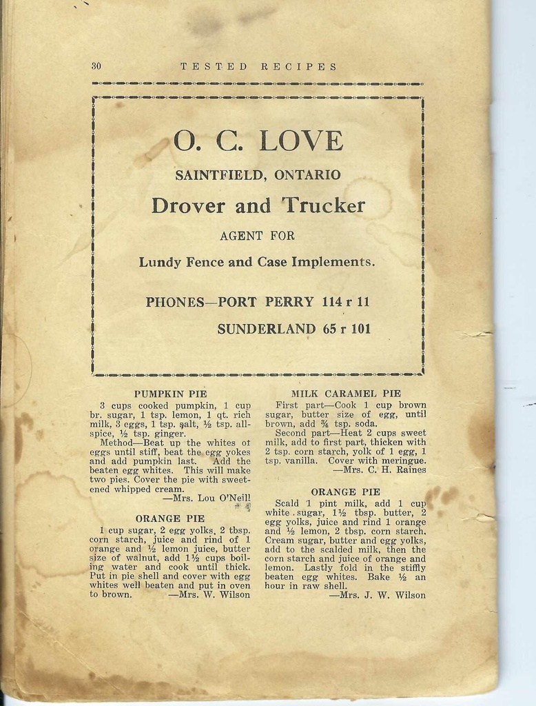 Vintage Pies Recipe Pg 30