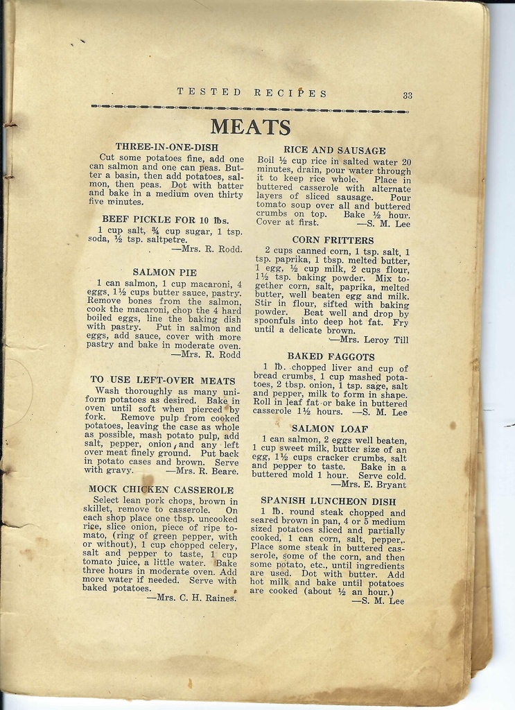 Vintage Meats Recipe Pg 33