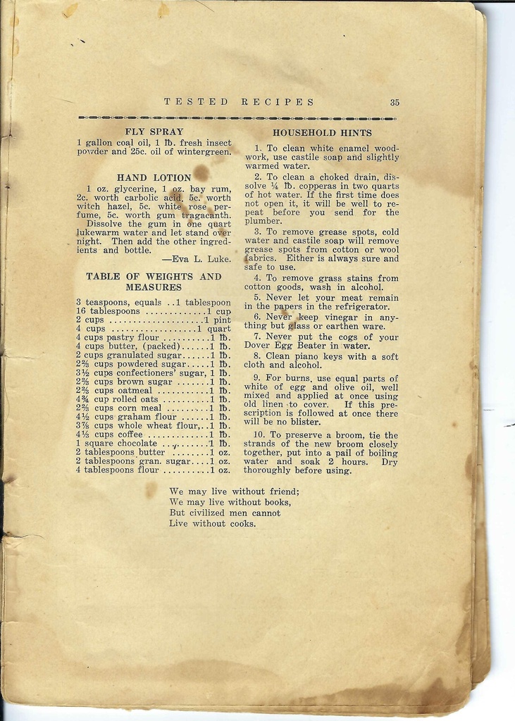 Vintage Misc Items Recipe Pg 35