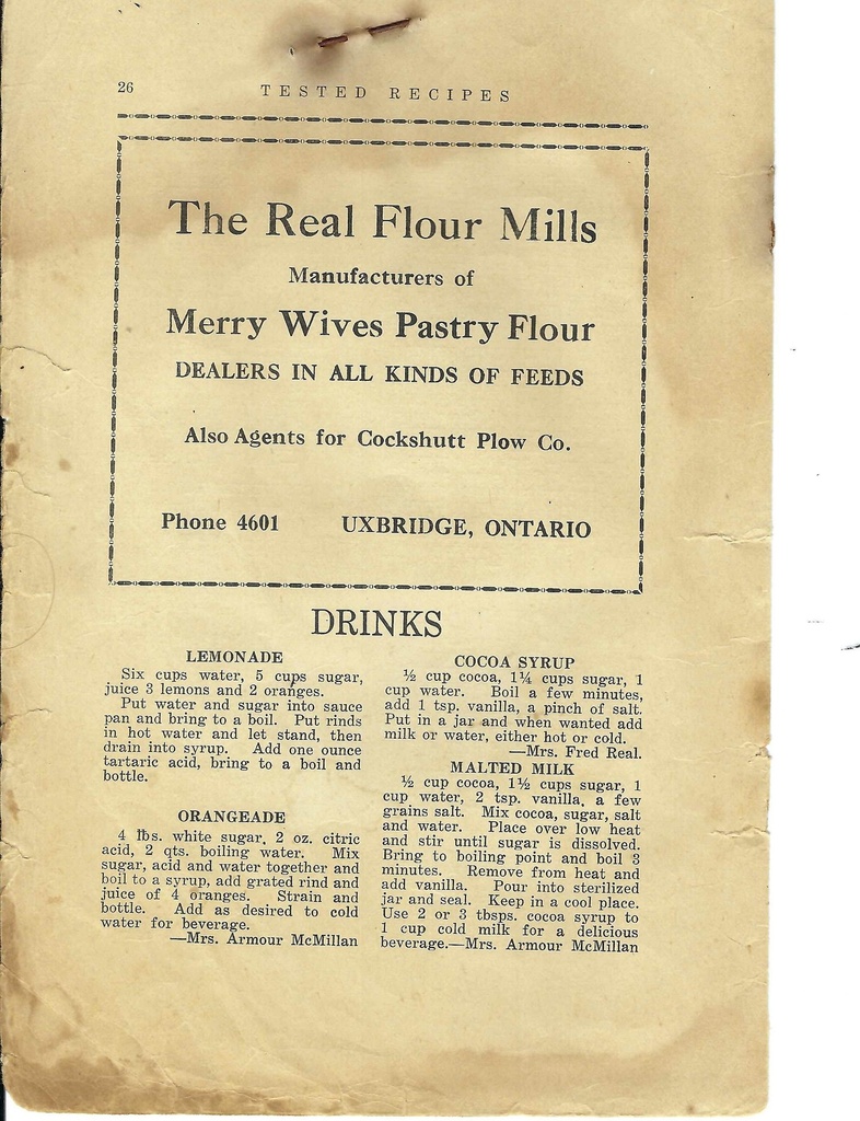 Vintage Drinks Recipe Book Pg 26