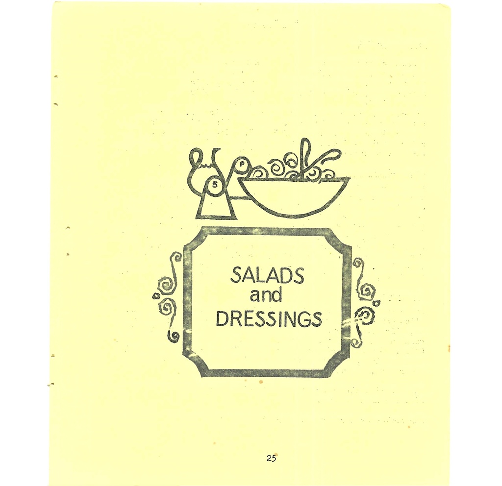 Vintage Typed Salads & Dressings Recipes Pg 25