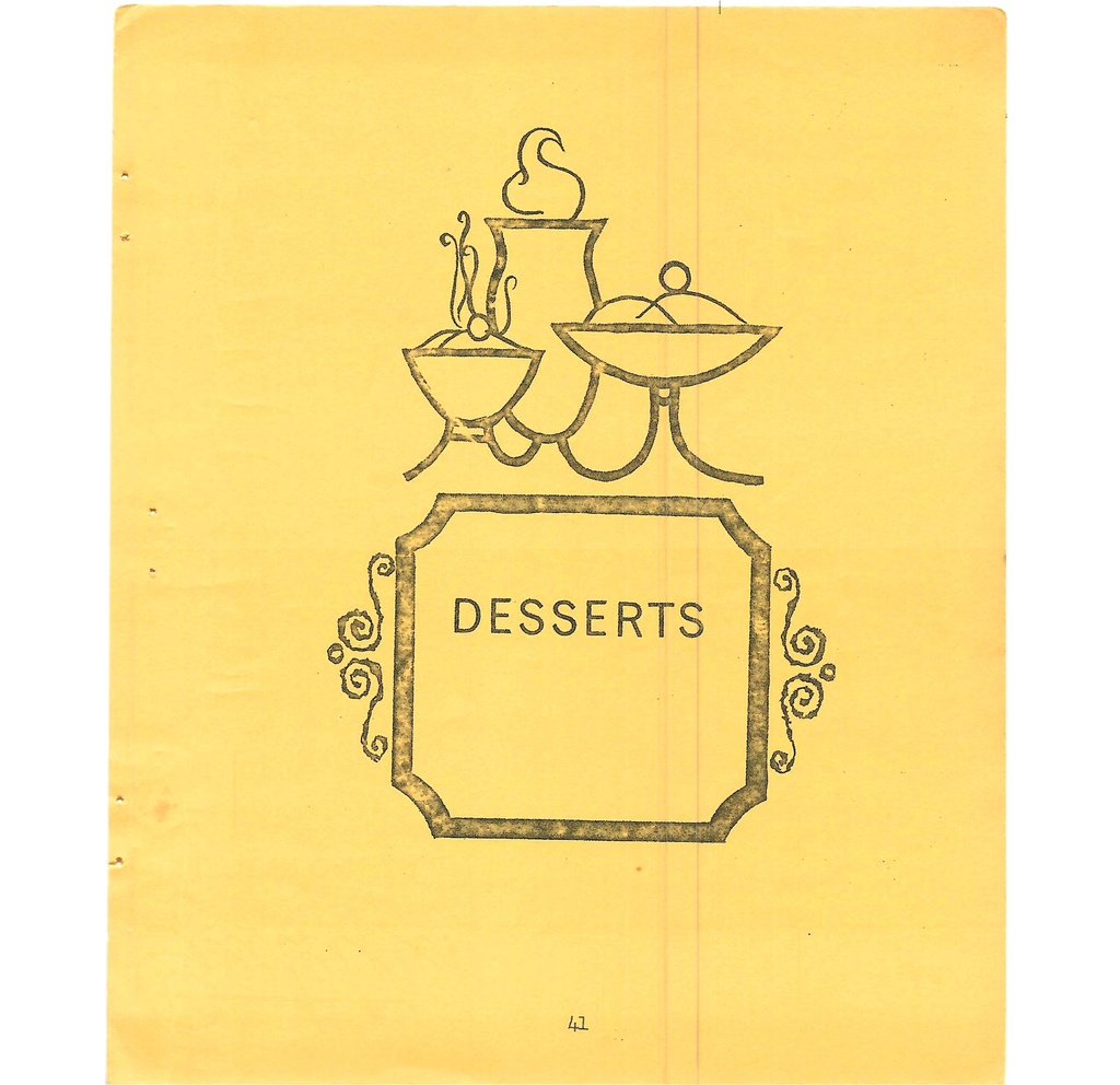 Vintage Typed Desserts Recipes Pg 41