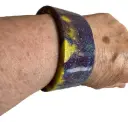 Purple Galaxy Resin Cuff Bracelet
