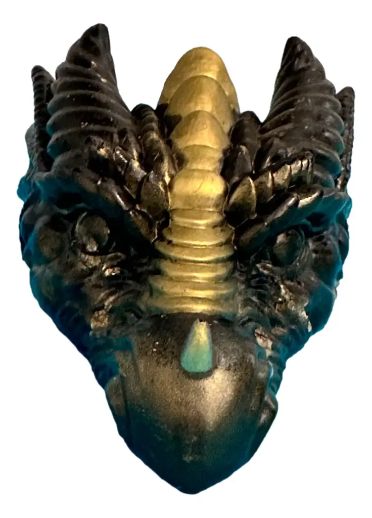 Glittering Glare Dragoness - Resin Dragon Head