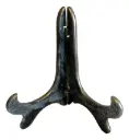 Black & White Marbled Plate Stand - Resin