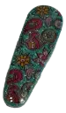 Teal Glitter Paisley Hair Clip