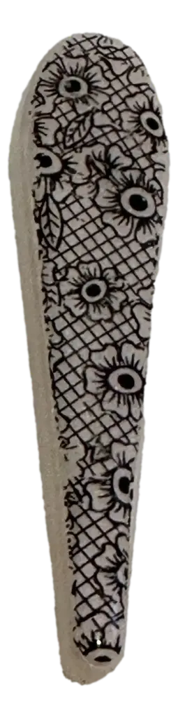 Teardrop Iridescent Black Lace Hair Clip