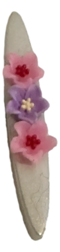 Pink & Lavender Floral Hair Clip