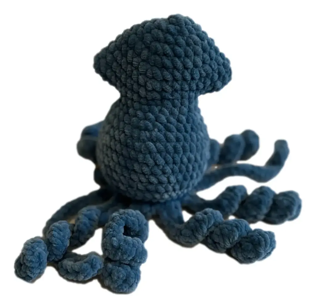 Hand Crocheted Squid with Baby 