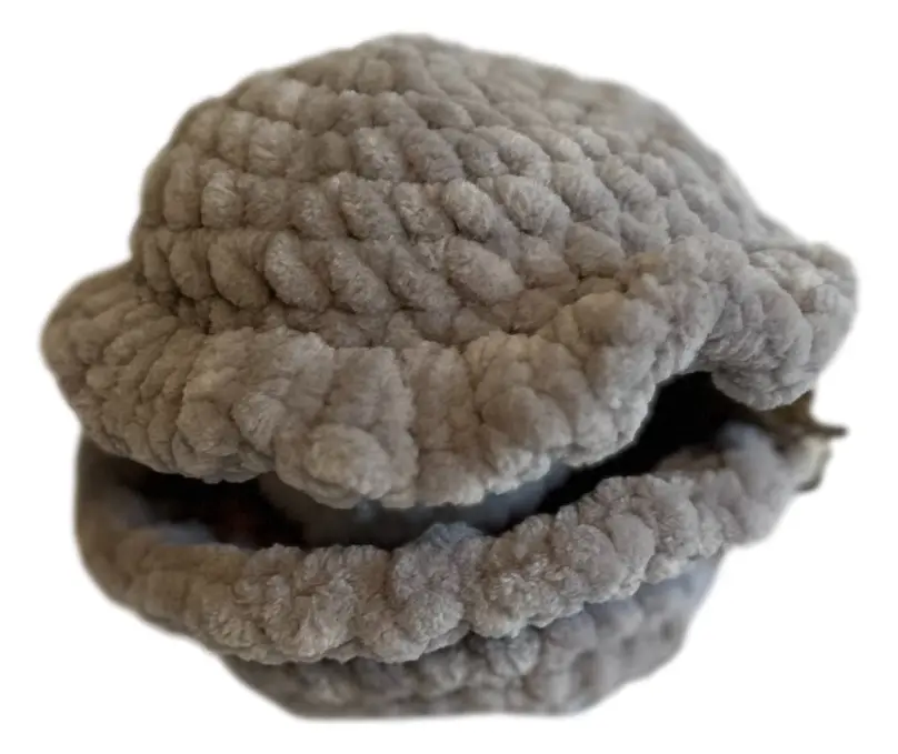 Hand Crocheted Clam Shell with a Little Pearl Inside