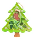 Hand-crafted Wood Christmas Tree with Nova Scotia Stained Glass