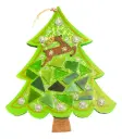 Hand-crafted Wood Christmas Tree with Nova Scotia Stained Glass 
