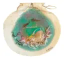 Nova Scotia Scallop Shell Decorated with Resin 