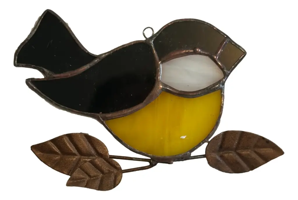 Yellow-bellied Songbird Stained Glass