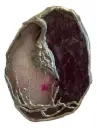 Pink Geode with Hand-sculpted Blue Heron