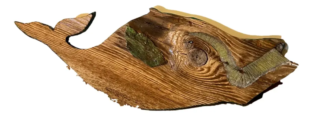 Hand-crafted Whale from Driftwood