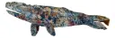 Hand-crafted Whale from Driftwood (Slate Fins)