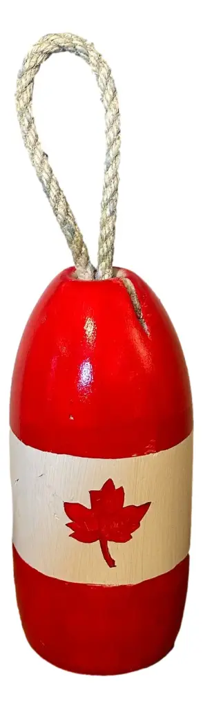 Canada Flag Handpainted Buoy