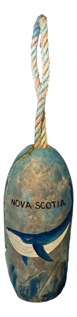 Hand-painted Nova Scotia Whale Buoy