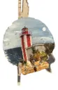 Handpainted Scallop Shell - Point Prim Lighthouse