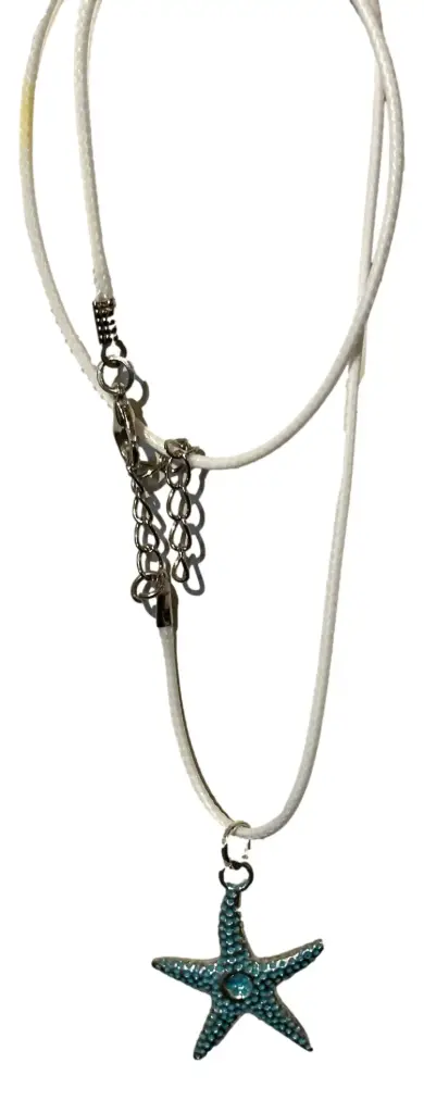 Silver & Blue Starfish Necklace 