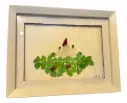 Sea Glass Christmas Candles Glass Art 5" x 7"