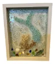Mermaid with Sea Hair Glass Art 8" x 10"