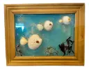 School of Fish Glass Art 9" x 7"