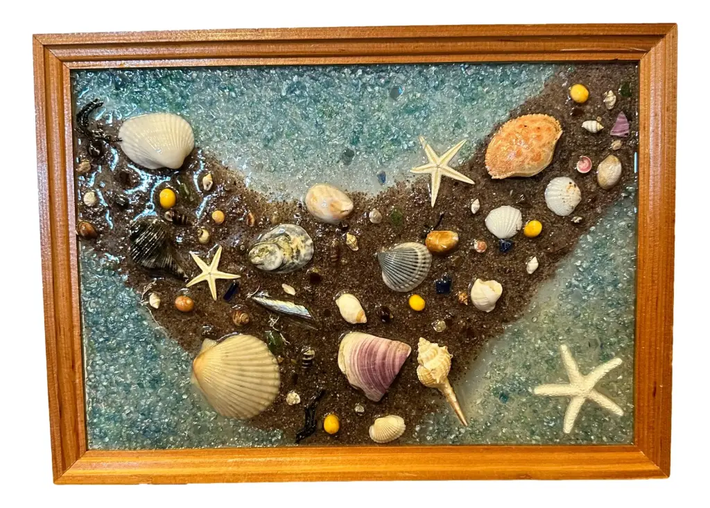 Sand Bar Glass Art 10" x 15"